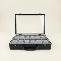 Watch Suitcase Portable Watch Case with Clear Lid Sturdy Construction for Collectors, Retailers, Travel