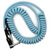 Noise Canceling Male to Male Guitar Cord Stable Transmission Transfer Coiled Guitar Cable Right-Angle Instrument Lead for Stage Performance, Studio Recording