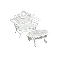 1:12 Dollhouse Miniature Sofa Set for Living Room Scene