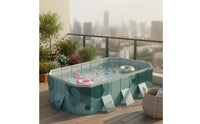 Rigid-Sided Pool with Support Panels Above Ground Foldable Pool Heavy Duty Reinforced for Children, Backyard, Garden, Patio