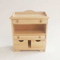 Miniature Cabinet Vintage-Style Miniature Cabinet with Drawer Collectible