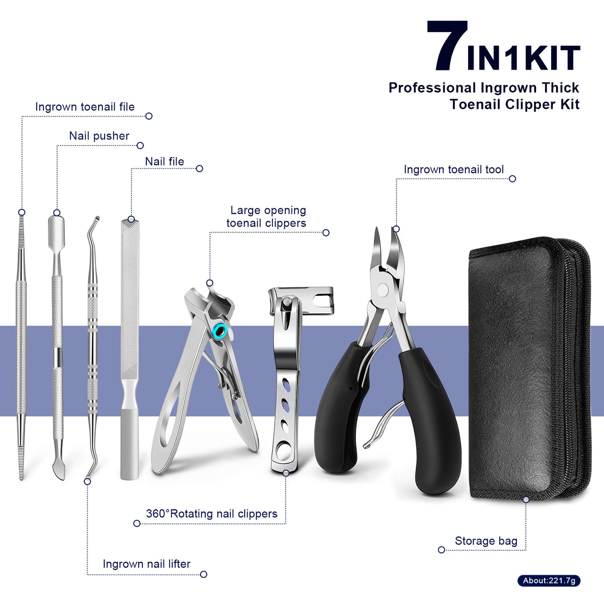 7-pc SET - Blk