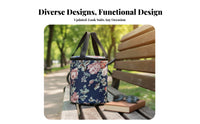 Thermal Insulation Cylindrical Bento Pouch Thickened Material Insulated Bento Pouch Large Capacity meal carrier Portable Handle for Office Workers, Commuters, Students, Workplace, School, excursion, outdoor dining
