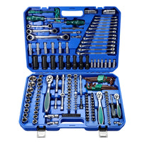 Upgraded Thickened Auto Repair Tool Set 178 Pieces 72 Teeth Blue Box