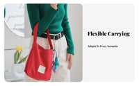 Small Canvas Hand-Carried Bag Korean design Meal Tote Minimalist Design for Women