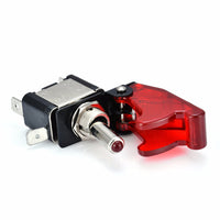ASW-07D Illuminated Toggle Switch for Car Modification, 12V, Red/Blue LED Fog Light Switch