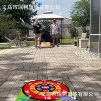 亚马逊跨境新款圆形转盘标靶粘粘球投掷靶户外亲子运动玩具游戏布