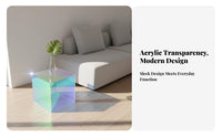 Iridescent Acrylic Table Rainbow Effect Iridescent Cocktail Table multifunctional Use