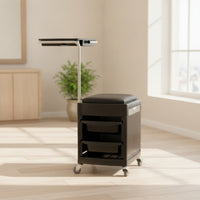 Manicure Trolley Stool Mobile Manicure Furniture Compact Pedicure Cart with Seat for Nail Technicians, Beauticians, Spas
