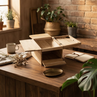 Portable Wooden Box Finish Paulownia Wood Display Box