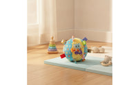 Soft Baby Taggie Ball Embroidered Stuffed Ball with Ribbons Stuffed Toy Tactile for Infants, Babies, Newborns, Tummy Time