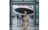 Straight 16 Rib Umbrella Waterproof Hook Handle Umbrella Sturdy Long-Lasting for Commuters