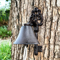 New Chinese Style Retro Key-Shaped Hand Bell, Cast Iron Doorbell, Creative Iron Art Villa Courtyard Balcony Wall Decoration