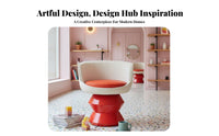 Patterned Rotating Enveloping Chair 360-Degree Rotation Living Room Furniture Architectural Design Enveloping Shape for Adults
