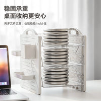 桌面洞洞板文件收纳架多层透明A4资料架学生办公文具整理置物架