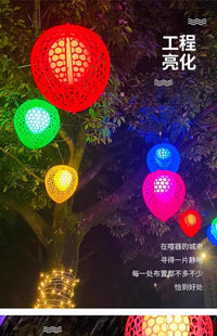 led桃心灯户外防水挂树上的彩灯节日街道工程亮化发光圆球装饰灯