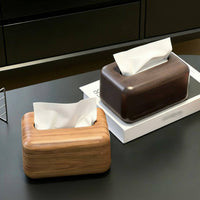 Wood Grain Tissue Box Long-Lasting Wood Look Tissue Box Cover Easy to Accessible