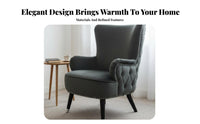 Western design Upholstered high-rear chair Chair Modern Design Tufted high-rear chair Armchair space-saving Size Lounge Seat Padded Armrests for Readers, Decor aficionados, Homeowners, Living Room, perusing corner, Bedroom, Reception Area