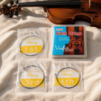 Violin Strings Set, German Silver Wound, for Beginners and Professionals, Musical Instrument Accessories