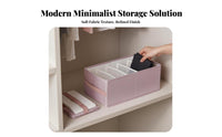 foldable Bin with transparent panel Scented Sachet Included Wardrobe Organizer