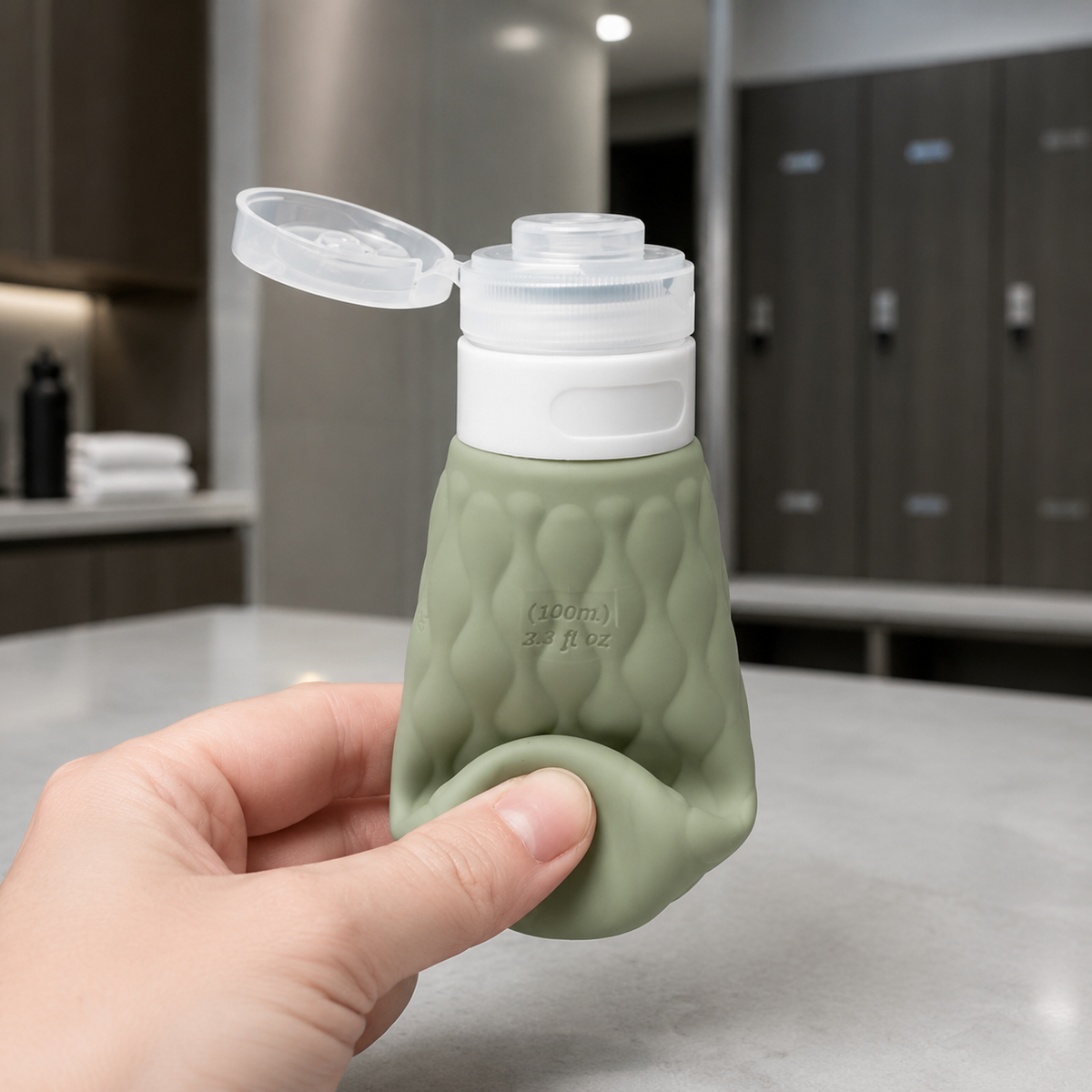 Travel Squeeze Silicone Bottles for Lotions and Cosmetics - Refillable Portable Containers