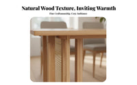 Japanese Design Dining Table Sturdy Construction Wooden Dining Firm Table Base Structure for Homeowners, Design Enthusiasts, Apartment