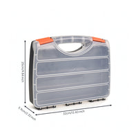 Hardware Organizer Translucent Tool Box with Secure Portable for DIYers