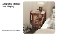 Clear C-Table Minimalist aesthetic Side Cabinet Transparent Look for Bedroom, Office
