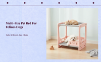 Washable mesh pet bed, non-slip base.