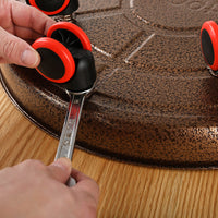 Thickened Metal Mobile Flower Pot Tray with Universal Wheels Round Base