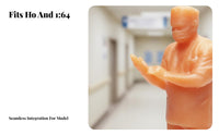 1:64 Scale Doctor Miniature Highly Detailed HO Scale Medical Figure Miniature Surgeon Model Ready to Paint for Sand Table Models
