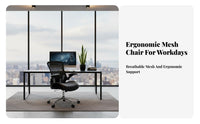 Ergonomic Chair with Headrest Lumbar Support Highspine Reclining Chair 360° rotate for People Working from Home, Students