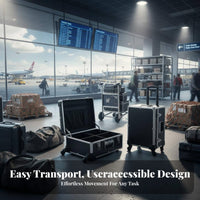 Wheeled Flight Case Removable Dividers Rolling Utility Chest for DIY Enthusiasts