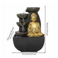Zen Tabletop Fountain Feng Shui Desktop Water Fountain Compact Size for Entryway