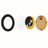 Photo Frame with Vintage Gothic Design for Family Pictures, Lightweight PVC Material Small Picture Ornate Oval Mum Gift