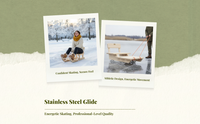 Ice Sled, Adjustable, Outdoor, Detachable, for Kids Adults
