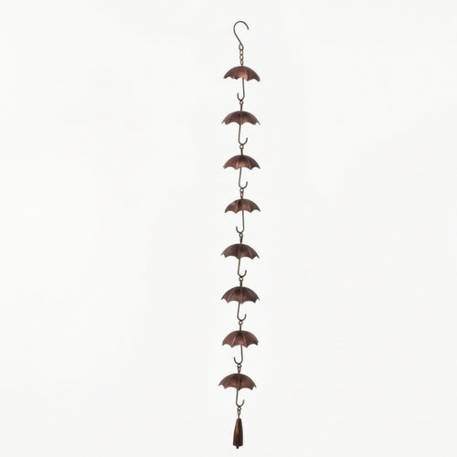 Rain Chain with Umbrellas Hanging Umbrella Rain Chain Weather-Resistant for Yard
