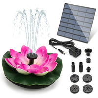 Bird Bath water feature with Lotus Flower Spray, built-in Pump Brushless Motor, Decorative water feature for Pond Oxygenation Garden