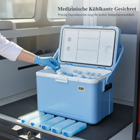28L Medical Insulated Cooler Box with Ice Packs for Cold Chain Transport
