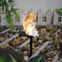 Mother and Child Angel Light Waterproof Solar Angel Light Weather Resistant Outdoor Decoration for Lawn, Patio, Memorial Site