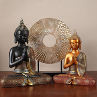 Large Thai Buddha Statue Resin Figurine for Southeast Asian Decor