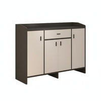 Wooden Footwear Storage Unit with Drawer Solid Wood Construction Freestanding Entryway Storage Cabinet Dust-Resistant Design Modern Shoe Rack With