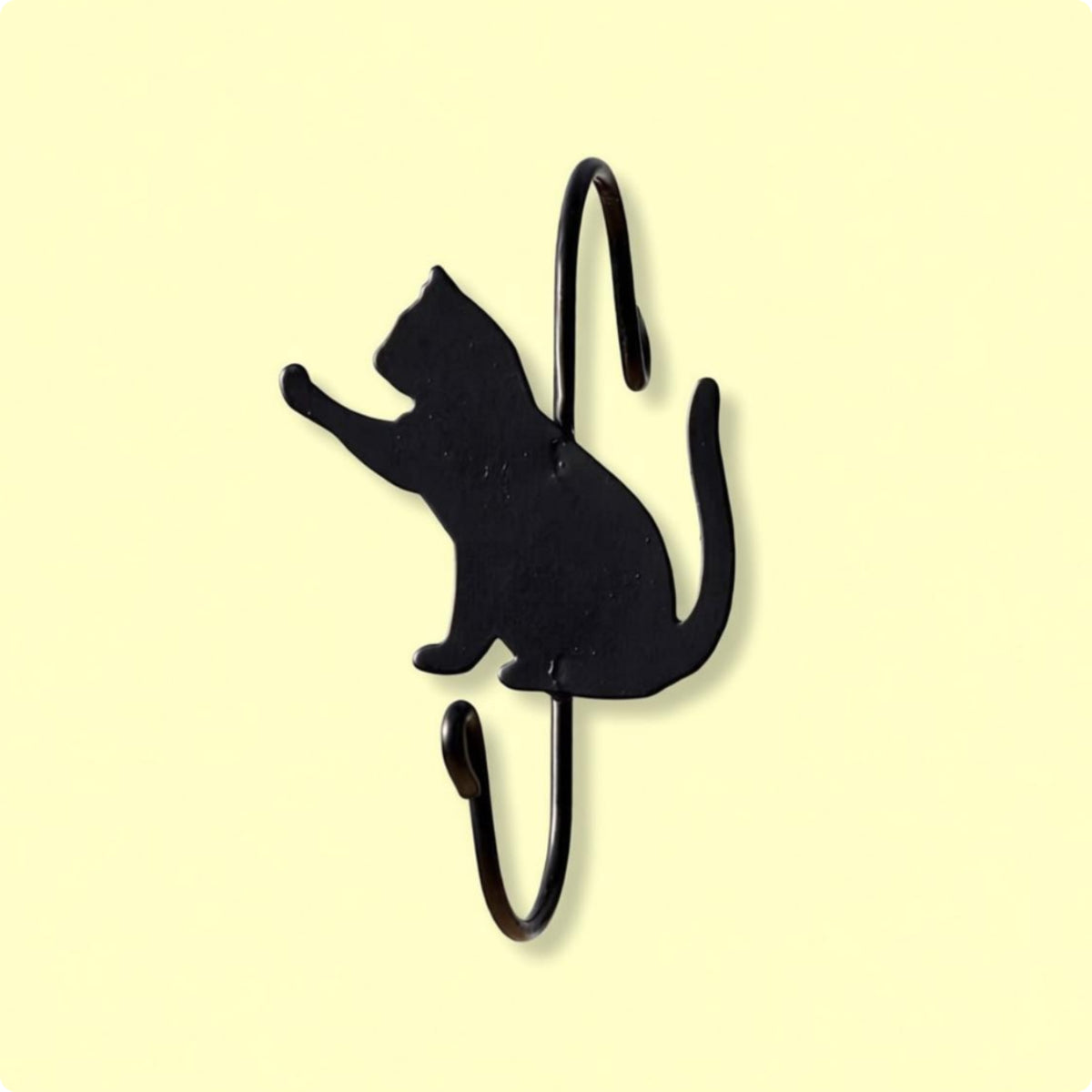 Feline Wall Hook Simple Outline Home Decor Easy to Install for Rail