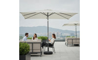 Rectangular Patio Umbrella Tilt-Adjustable Outdoor Umbrella with Base Weighted Parasol Patio Con Base for Homeowners, Balcony, Garden, Market Stall