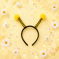 Wings 2-Piece Antenna Headband Transparent Panels for Halloween, Dress-up Party