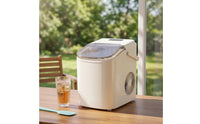Compact Countertop Ice Maker Automatic Ice Maker with Viewing Window Small Footprint Appliance Space-Saving for Hosts, Renters, Kitchen, Home Bar, Office Breakroom, Dorm Room