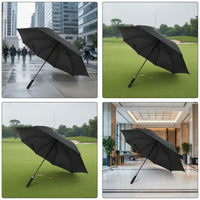Water-Repellent Straight Umbrella with EVA Handle Oversized Long-Handle Umbrella with 8 Ribs Windproof Heavy Duty for Hotels