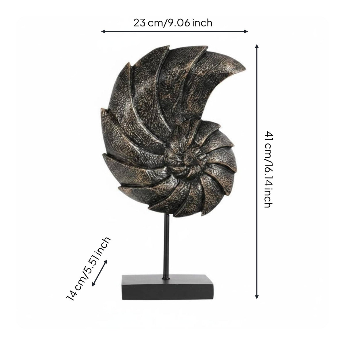 Spiral Marine Ornament Statue Minimalist Look Table Ornament Smooth Surface House Decoration for Entryway