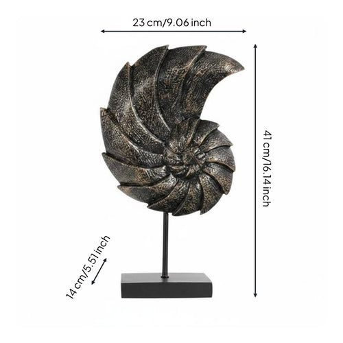 Spiral Marine Ornament Statue Minimalist Look Table Ornament Smooth Surface House Decoration for Entryway