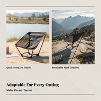 Moon Chair, Folding Low Mesh Stool, Featherlight, Portable for Outdoor Camping, Hiking
